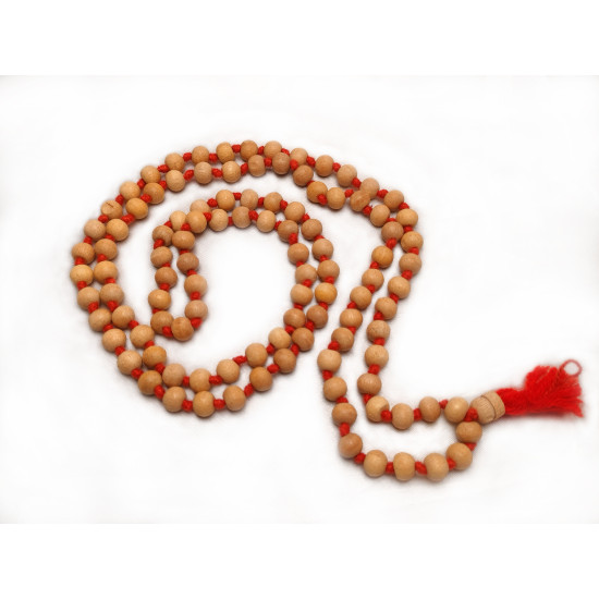 Premium Quality Wooden Beads Knotted Jap Mala for Meditation & Chanting 108 + 1 Beige Color Beads with Tassel  (₹119) 