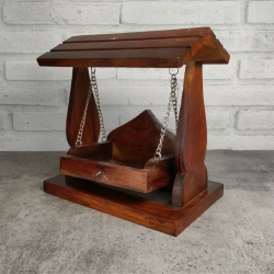 Decorative SHEESHAM Wood jhula for laddu gopal ji, Premium quality Laddo Gopal wooden Jhoola Swing for Kaanhaji / Thakur ji 7 in height (₹1260)