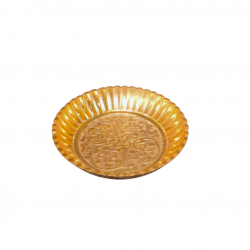 Brass Pooja Plate/ Thali (Cutting Design), Diameter 2.5 inches (₹180)