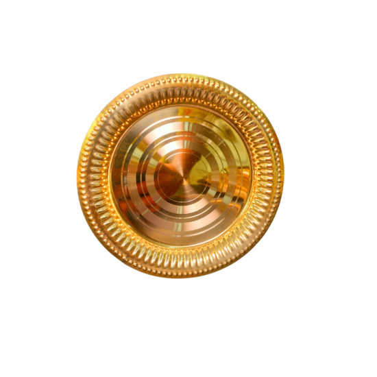 Brass Pooja Plate/Thali/Tableware (Taat Design), Diameter 11 inches (₹600)