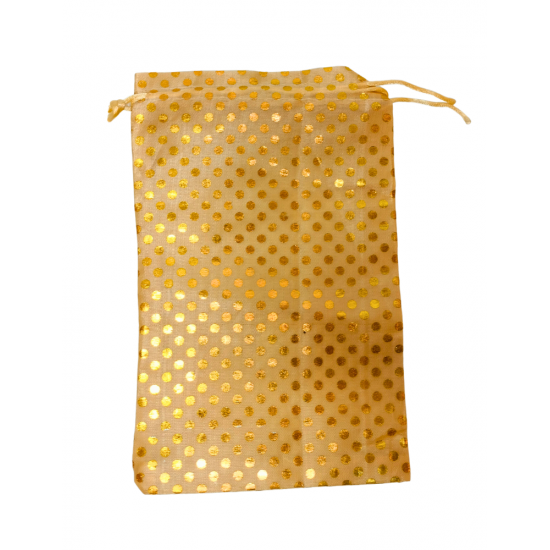 Net Fabric Organza Drawstring Potli Bags for Dry Fruits Packing, Wedding Return Gifts & Shagun Favor Pouches (Multi-Colored), 12 inch by 8 inch (₹40)