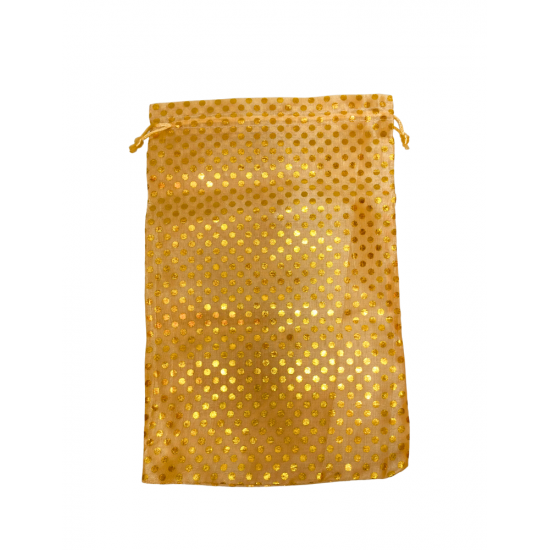 Net Fabric Organza Drawstring Potli Bags for Dry Fruits Packing, Wedding Return Gifts & Shagun Favor Pouches (Multi-Colored), 10 inch by 6 inch (₹35)