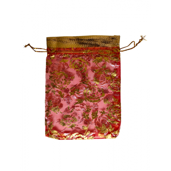 Net Fabric Organza Drawstring Potli Bags for Dry Fruits Packing, Wedding Return Gifts & Shagun Favor Pouches (Multi-Colored) 5 inch by 4 inch (₹15)