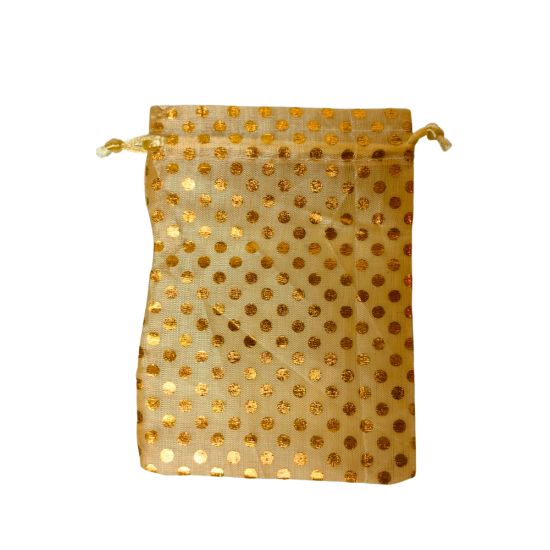 Net Fabric Organza Drawstring Potli Bags for Dry Fruits Packing, Wedding Return Gifts & Shagun Favor Pouches (Multi-Colored), 6 inch by 4 inch (₹25)