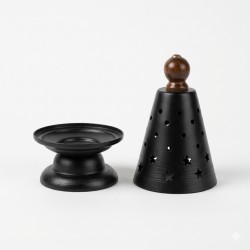 Metal Dhoop Dani with Black Painted Finish Loban Holder & Incense Burner for Pooja and Gifting (₹240)