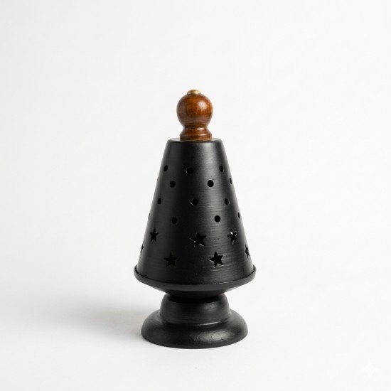 Metal Dhoop Dani with Black Painted Finish Loban Holder & Incense Burner for Pooja and Gifting (₹240)
