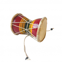 Indian Musical Percussion Instrument Damaru for Meditation Kirtan/ Shiv Damroo / Wood Damru, Height 5 Inches (₹120)