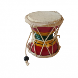 Indian Musical Percussion Instrument Damaru for Meditation Kirtan/ Shiv Damroo / Wood Damru, Height 2.5 Inches (₹80)