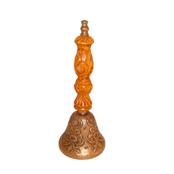 Kansa/ Bronze bell /Pooja Ghanti with carved wooden handle, Height 7.5 Inches (₹2750)