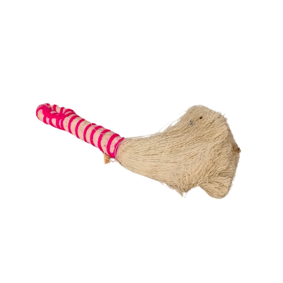 Pooja Jhadu / Handmade Natural Banana Fiber Broom for Pooja & Mandirs, Length 5 inches  Product Description: (₹20)