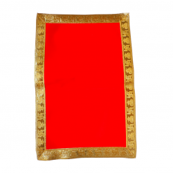 Premium Red Pooja chowki aasan kapda / Velvet Altar Cloth for Pooja and Mandir (19 inch by 9 inch) (₹60)