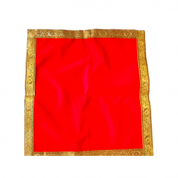 Premium Red Pooja chowki aasan kapda / Velvet Altar Cloth for Pooja and Mandir (13 inch by 13 inch)(₹40)