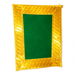 Premium Green Pooja chowki aasan kapda / Velvet Altar Cloth for Pooja and Mandir (4 inch by 3 inch)  (₹7)