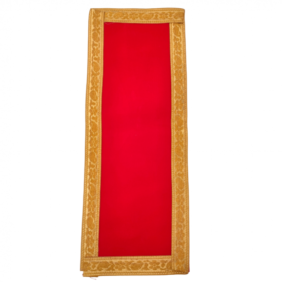 Premium Red Pooja chowki aasan kapda / Velvet Altar Cloth for Pooja and Mandir (12 inch by 5 inch) (₹30)