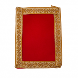 Premium Red Pooja chowki aasan kapda / Velvet Altar Cloth for Pooja and Mandir (5 inch X 4 inch) (₹10)