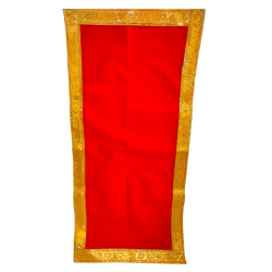 Premium Red Pooja chowki aasan kapda / Velvet Altar Cloth for Pooja and Mandir (24 inch by 12 inch) (₹100)