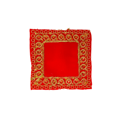 Embroidery Work Pooja chowki aasan kapda / Jari Altar Cloth for Pooja and Mandir (3 inch by 3 inch) (₹25)