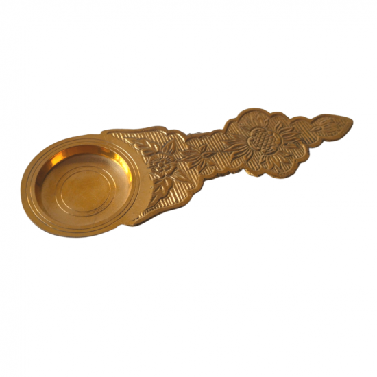 Brass Kapoor Dani/ Kapur Burner/ Camphor, Dhoop Holder for Aarti, Length 5.5 inches (₹140)