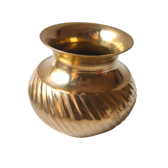 Brass Pooja Kalash (Lehar design) / Peetal Lota for Pooja (Height 3 Inches)  (₹620)