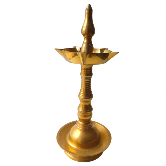 Brass Samai | Kerala Fancy Samayi Diya|Traditional Vilakku Oil Lamp for Gifting and Pooja, height 12 Inches (₹3100)