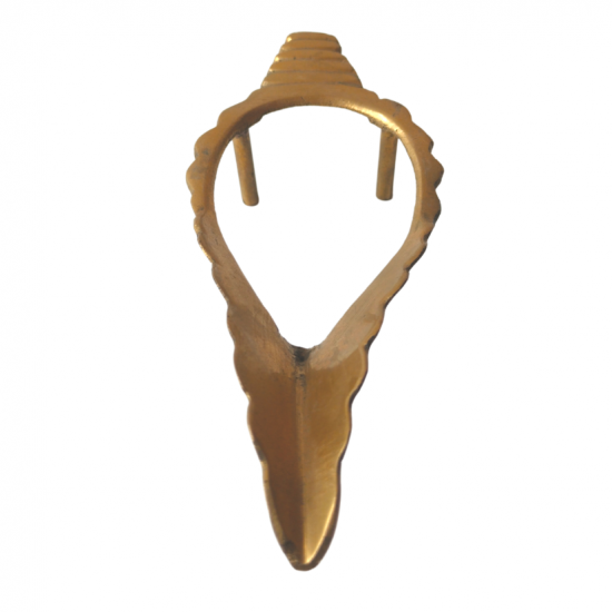 Brass Shankh Stand Conch/Shankh shape, Length 7.5 Inches (₹400)