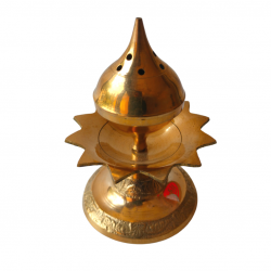 Brass Incense Stick Holder/Agarbatti Stand/Agardaan (Flora Design) Height 3.5 Inches (₹285)