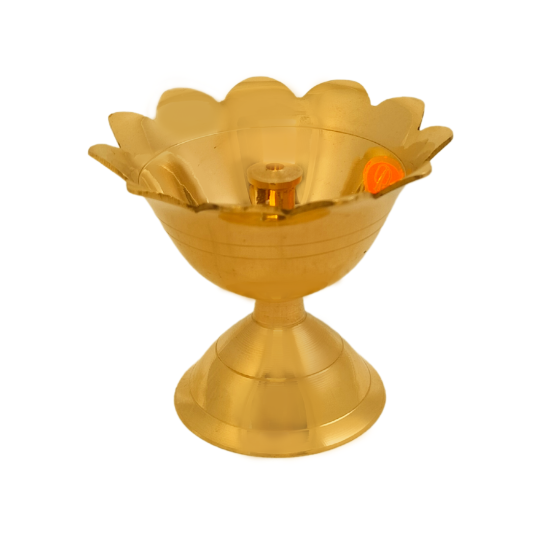 Brass Devdas oil lamp / Diya / deepak For Pooja, Pital Jyot table diva, Height 3 Inches (₹320)
