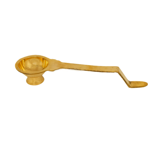 Brass Dhoop Dani Incense Burner Loban Kapoor Arti Stand Gol Dhooparat (Length 5 Inches) (₹180)