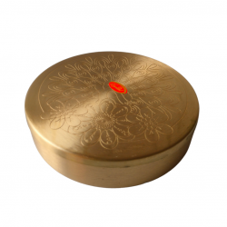 Brass Masala Dabba/ Spice Box/ Pooja Box, Diameter 5 inches (₹2250)