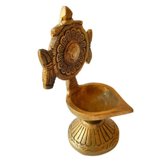 Brass Shankh Chakra Diya (Pair) 4 Inch (₹2200)