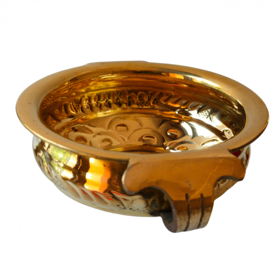Brass Urli/ Uruli with Handle for Home Decor/cooking, Diameter 5.5 Inches (₹1050)