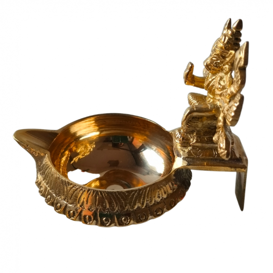 Brass Varahi Diya / Varahi Devi Idol Diya / Vishnu Varaha Avatar Idol with Oil Lamp, Height 3 Inches (₹1070)