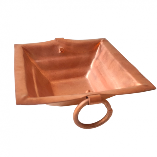 Copper Hawan Kund/ Yagna/ Yagya/ Homam Kund for Home Havan 4.5 in by 4.5 in (₹420)