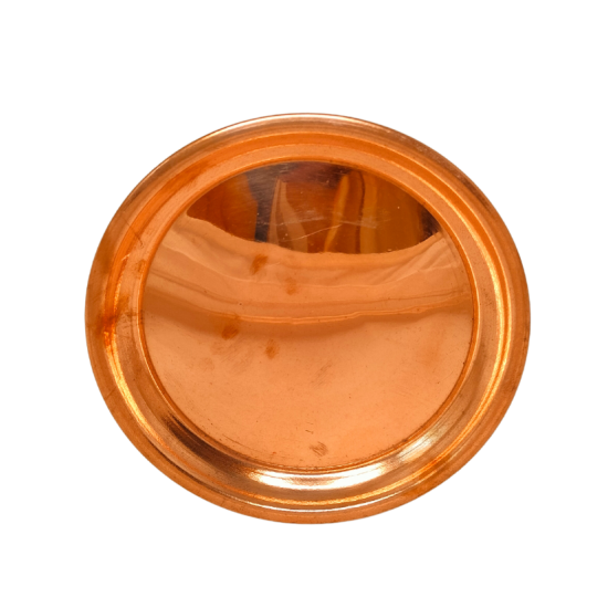 Copper Pooja Thali / Plate, Diameter 6 Inches (₹230)