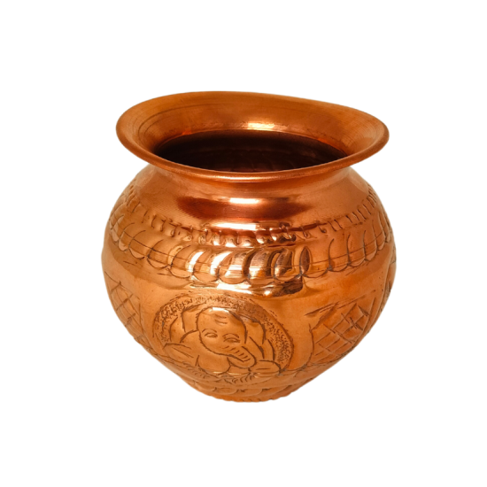 Copper Kalash / Lota Nakshi Design, Height 4 Inches (₹700)