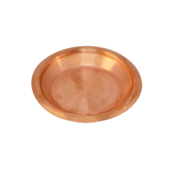 Pure Copper Pooja Thali Plate, Copper Taman (3 inch Diameter) (₹55)