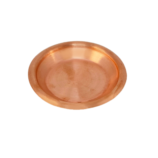 Copper Pooja Thali / Plate / Taman, Diameter 2.5 Inches (₹70)
