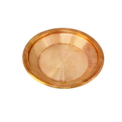 Copper Pooja Thali / Plate / Taman, Diameter 4 inches (₹144)
