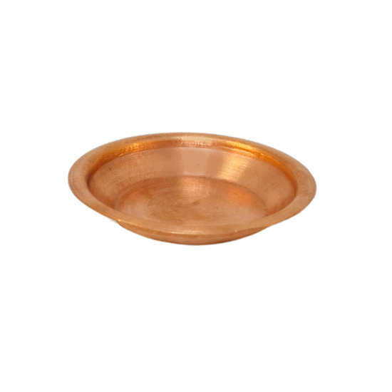 Copper Pooja Thali / Plate / Taman, Diameter 2 inches (₹55)