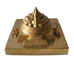 Brass (Solid) Meru Shree Yantra (Three dimensional) 2in by 2in (₹950)