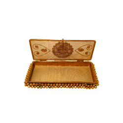 Decorative Metal Gifting Cash Box/ Shagun Box/ Jewellery Box/ Money Box/ Gaddi Box/ wedding gift envelope 7in by 3in (Color - Golden) (₹600)