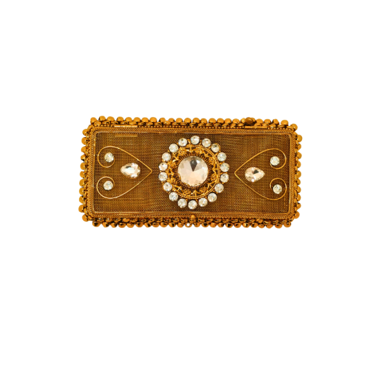 Decorative Metal Gifting Cash Box/ Shagun Box/ Jewellery Box/ Money Box/ Gaddi Box/ wedding gift envelope 7in by 3in (Color - Golden) (₹600)