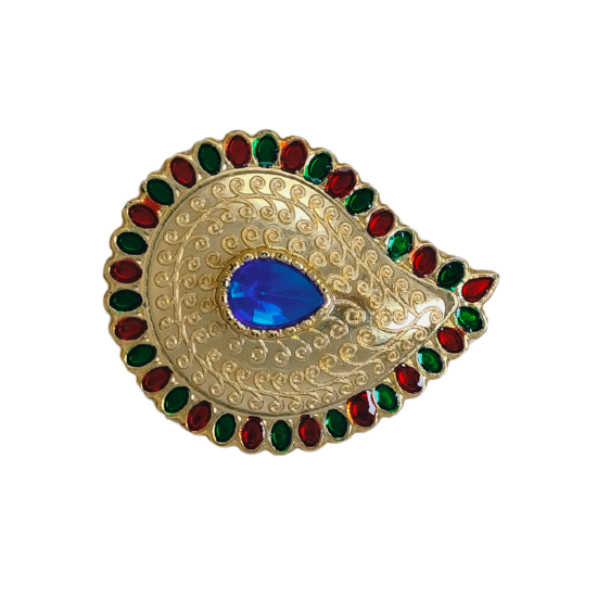 Decorative kumkum Box/ karanda / Bharni (Mango Shaped), Length 2.5 Inches (₹40)