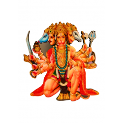 Panchmukhi Hanuman Self Adhesive Wall Sticker for Pooja Room, Kids Room & Home Decor (Sitting Position) - Multicolour MDF (wood) Cutout 4 x 4 Inch (₹400)