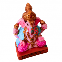 Ganesha Idol Height 3 Inches, Dagdu sheth Ganesh / Car Ganpati Religious Decorative Showpiece (Polyresin / Fiber) (₹300)