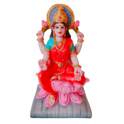 Lakshmi Idol Laxmi Ji Murti Sitting in Kamal for Mandir / Home decor Height 7 inches (Multicolor, Fiber / Poly resin) (₹1400)