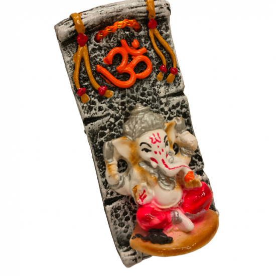 Ganesha Wall Hanging for Home Decor Height 4 inches (Polyresin / Fiber, Multicolor) (₹185)