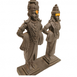 Vitthal Rukmini Idol Statue Height 8 Inches for decor of home mandir (Polyresin Fiber, Black color) (₹2490)
