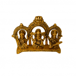 Brass Idol Ganesh Lakshami Saraswati 3 Inch (₹900)