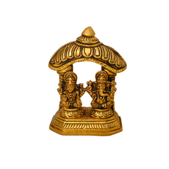 Brass Idol Ganesh lakshami 4 Inch (₹1200)